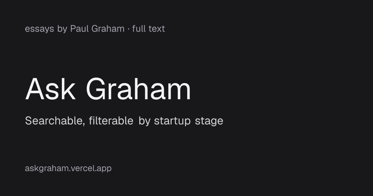 Paul Graham's Essays